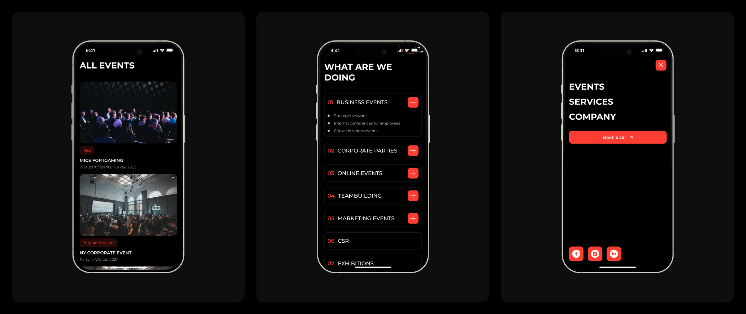 Landing page — Interface — screen 2
